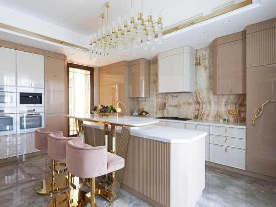 Luxurious and Elegant, 9 Kitchen Designs with All-Gold Accents