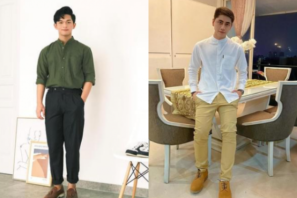 9 Inspirasi Padu Padan Kemeja Collar Band untuk Gaya Lebaran, Modis!