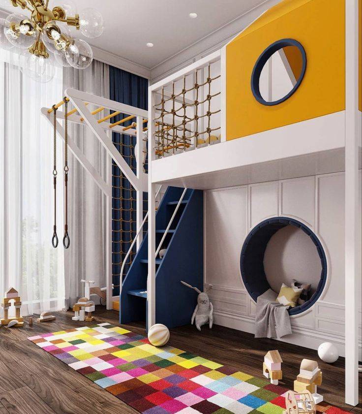 12 Inspirasi Desain Kamar Tidur Ala Playground, Anak Betah