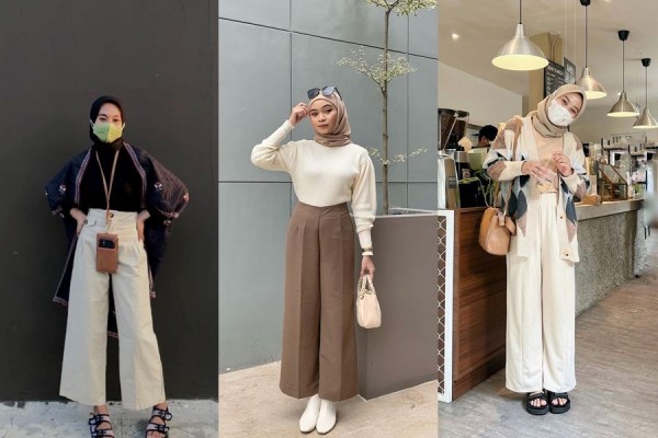 12 Referensi OOTD Dengan Celana Kulot Untuk Bukber, Kece ...