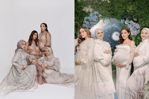 10 Maternity Shoot Geng Artis yang Kompak Hamil Barengan
