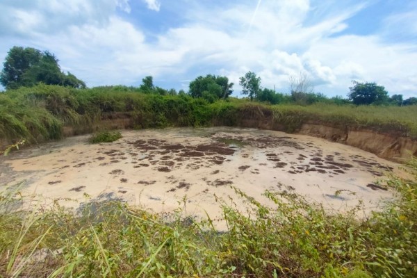 Tanah Tiba-tiba Ambles 1,5 Meter Gegerkan Warga Tuban