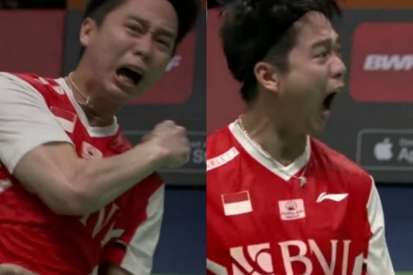 13 Potret Aksi Kevin/Ahsan di Semifinal Thomas Cup 2022, Menegangkan!