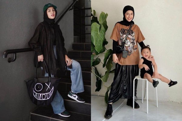 10 OOTD Hijab Cewek Mamba ala Selebgram Aghnia Punjabi
