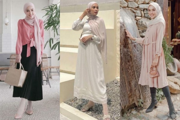 10 Inspirasi Gaya Hijab Feminin ala Hamidah Rachmayanti, Menawan!