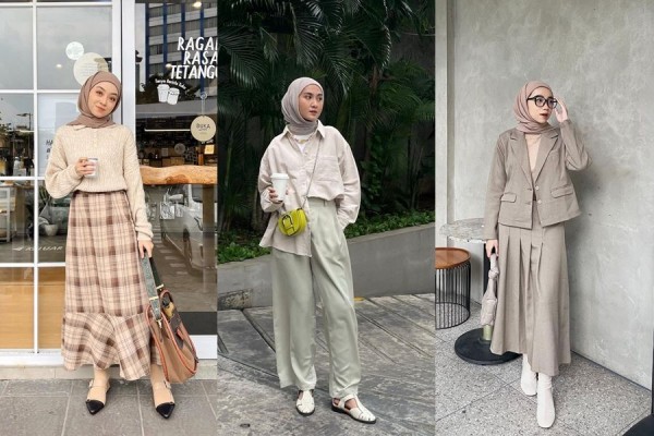 Terinspirasi Dari Warna Es Kopi Susu, Ini Outfit Hijab Yang Bisa ...