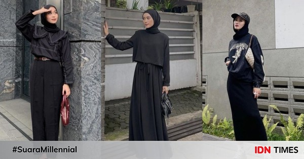 10 OOTD Serba Hitam ala ‘Cewek Mamba’, Cocok Segala Acara