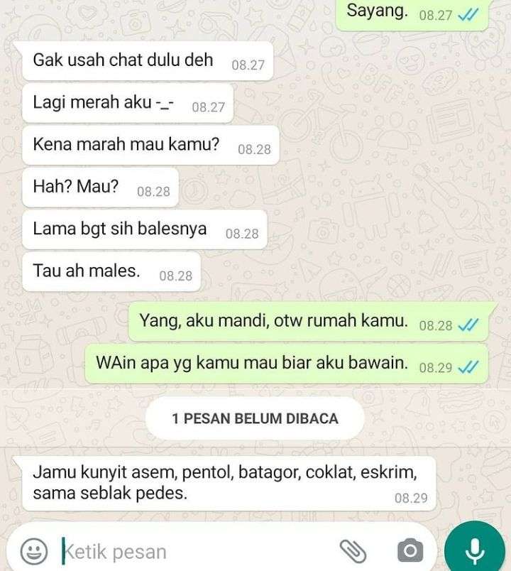 10 Chat Kocak Ketika Pacar Ngambek