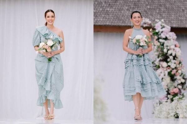 Adu Pesona Cathy Sharon dan Julie Estelle di Pernikahan Adik Bungsu