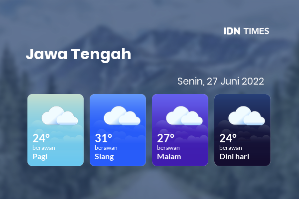 Cuaca Hari Ini 27 Juni 2022: Tegal Berawan Siang dan Sore Hari