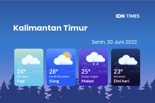 Cuaca Hari Ini 20 Juni 2022: Balikpapan Cerah Berawan Siang Hari, Sore Hujan Ringan