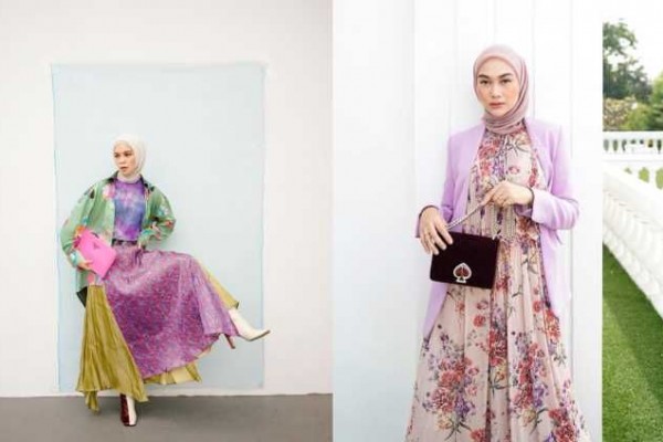 9 ide Mix and Match Floral Pattern untuk Hijabers, Modis!