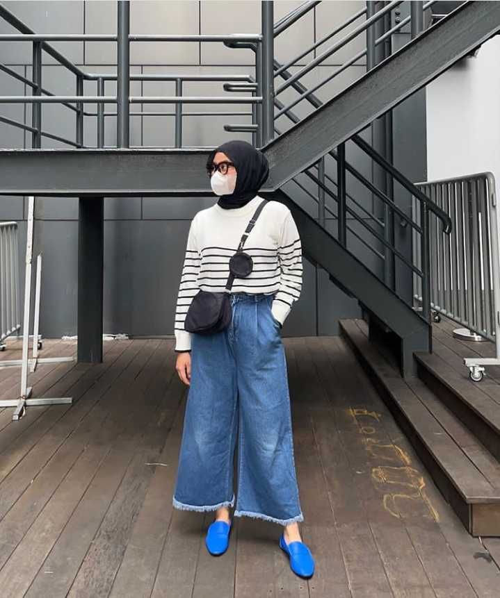 10 OOTD Stripe ala Influencer Lintang Raina, Cocok buat Kuliah