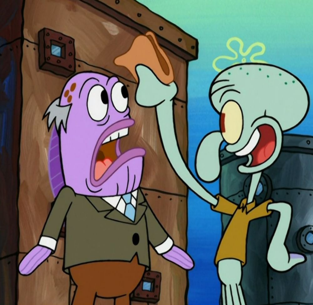 Squidward mencuri dompet. (dok. 