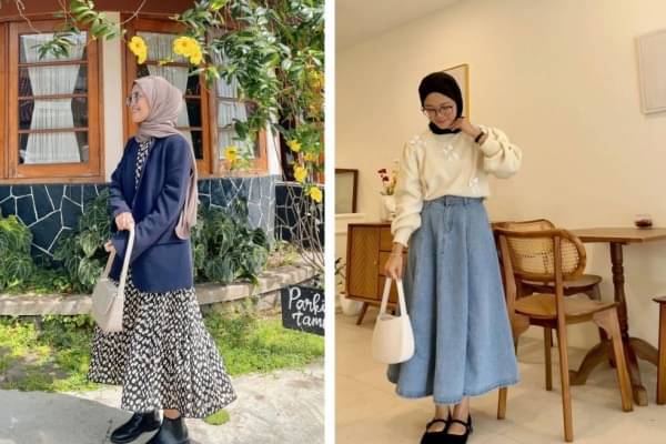 Inspirasi Outfit ke Kafe Hijab ala Selebgram Fitrah Ayudia