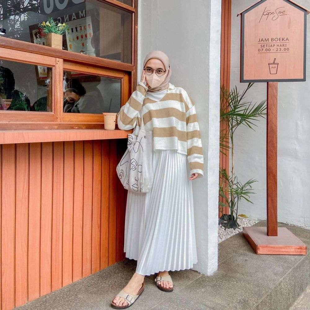 10 Ootd Hijab Untuk Kuliah Dengan Rok Plisket 6211