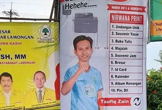 10 Spanduk Promosi Yang Meniru Kampanye Caleg