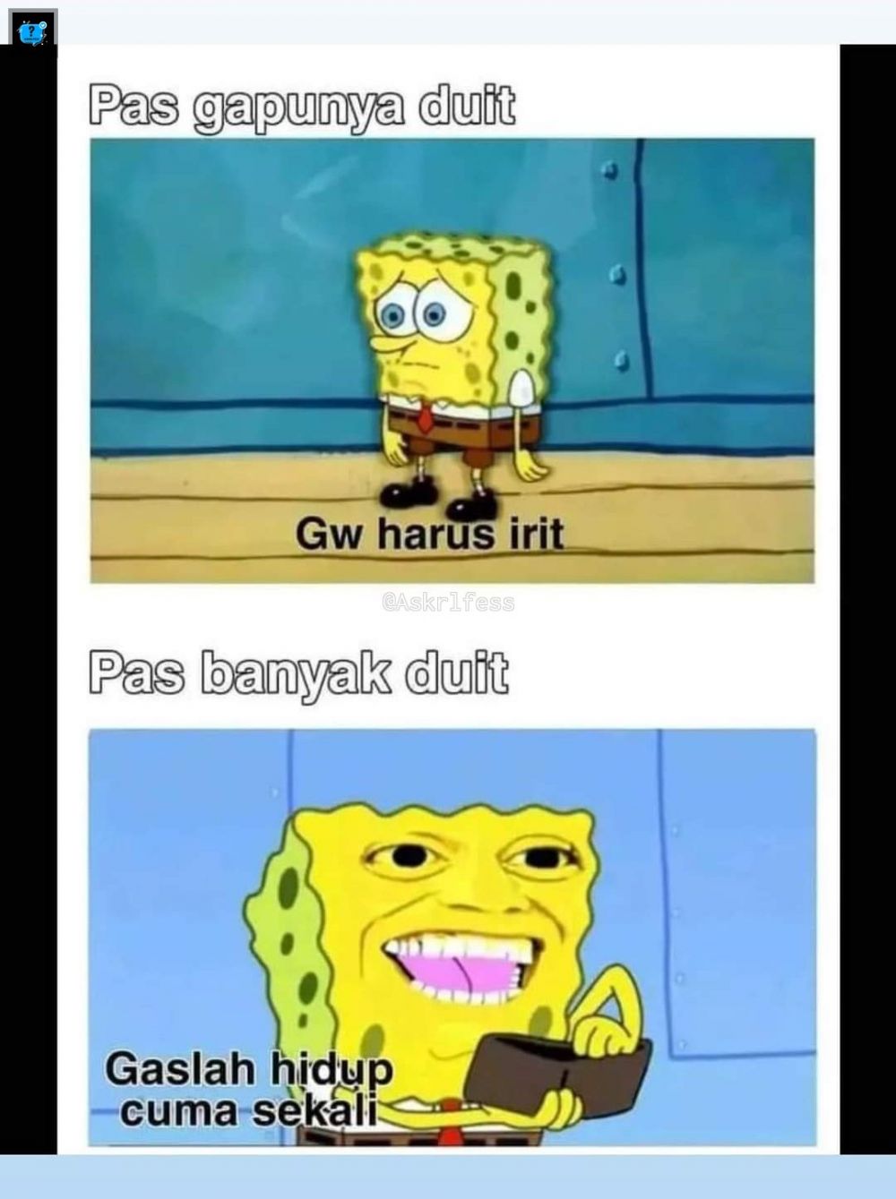 9 Meme Spongebob Yang Cocok Untuk Menyindir Diri Sendiri