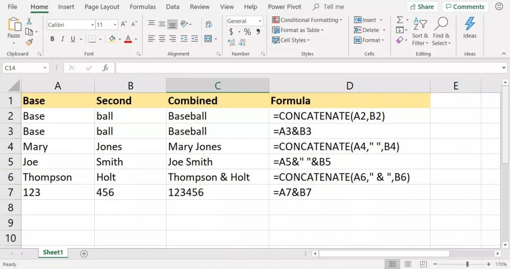 Fungsi Dan Cara Membuat CONCATENATE Excel Dengan Mudah