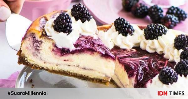 Resep Blackberry Cheesecake, Enak Dan Simpel Tanpa Oven