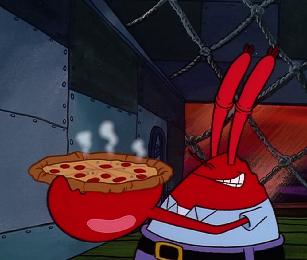 Tuan Krab membuat Krusty Krab Pizza. (dok.Nickelodeon/SpongeBob SquarePants...