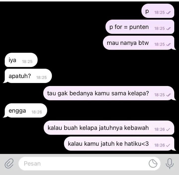 10 Chat Humor Gombal Ke Cewek Bikin Gagal Salting Ih