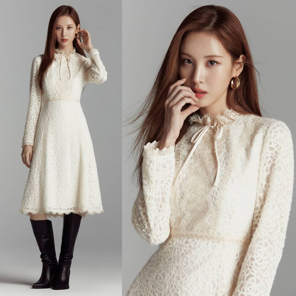 9 Inspirasi Outfit Feminin ala Seohyun SNSD, Menawan!