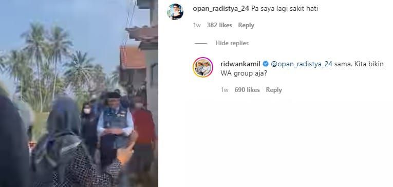 9 Kata Kata Kocak Ridwan Kamil Balas Komentar Netizen Ig