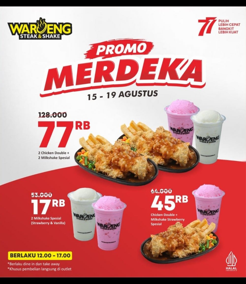 17 Promo Makanan spesial 17 Agustus, Burger King Mulai Rp17 Ribu