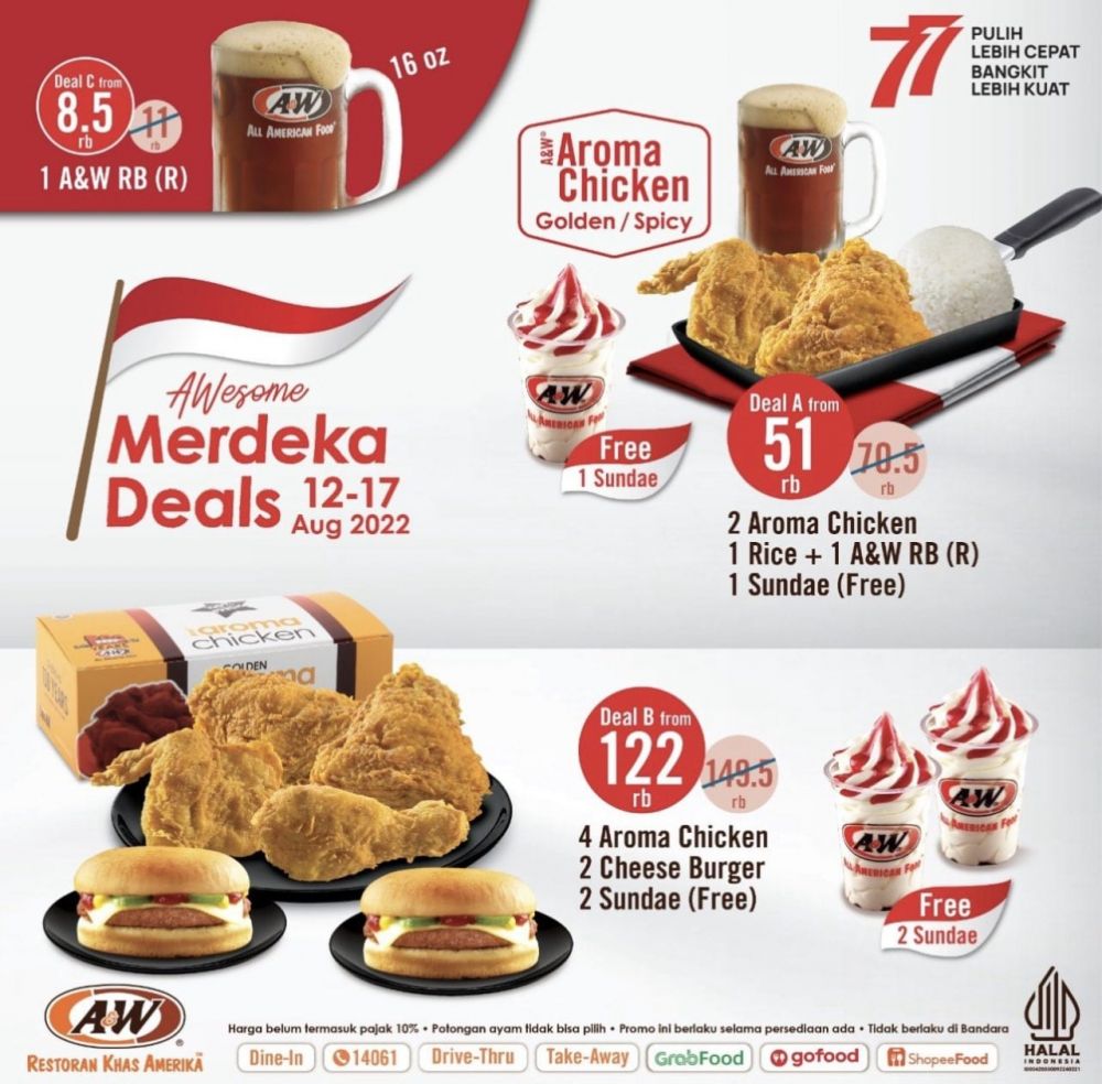 17 Promo Makanan spesial 17 Agustus, Burger King Mulai Rp17 Ribu