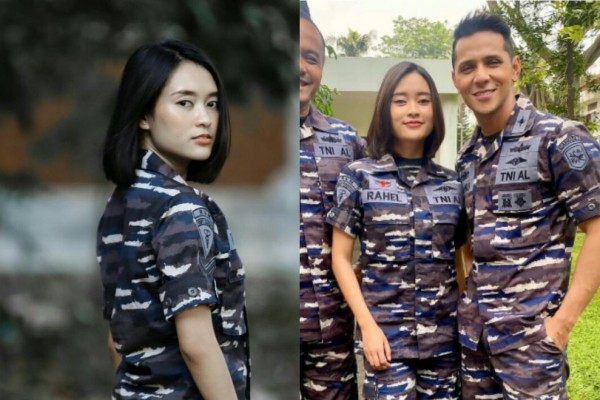 Artis Perempuan 'Bintang Samudera', 9 Potret Fath Bay Pakai Baju TNI 
