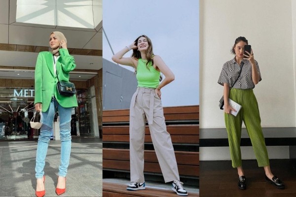 10 Outfit Ngantor Nuansa Hijau ala Artis, Luna Maya Fresh Banget!
