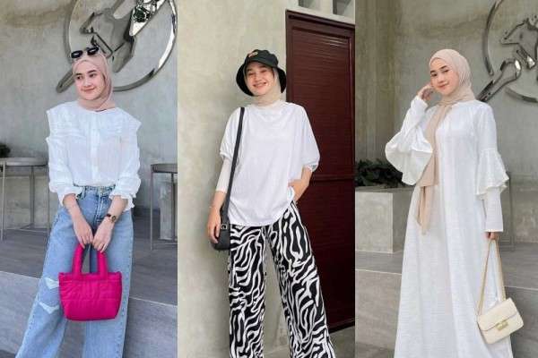 9 Inspirasi Mix and Match Outfit Warna Putih Kirana Salsabil