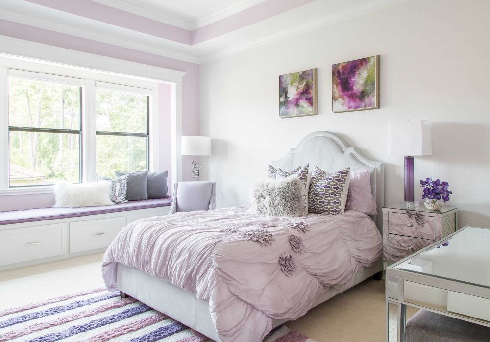 Chic & Playful, 9 Inspirasi Desain Kamar Tidur Warna Lavender