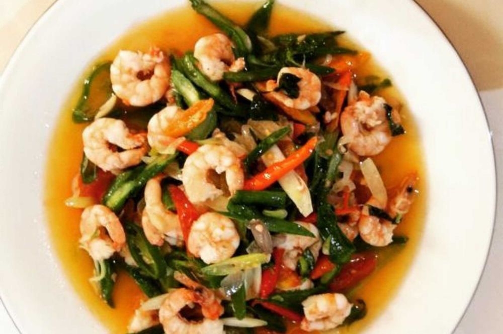 Resep Tumis Udang Kacang Panjang