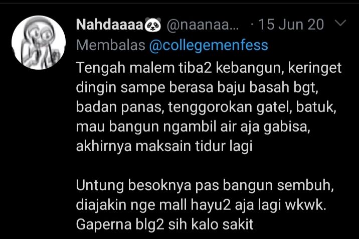 10 Curhatan Random Warganet Saat Sakit, Kok Nyesek Ya?