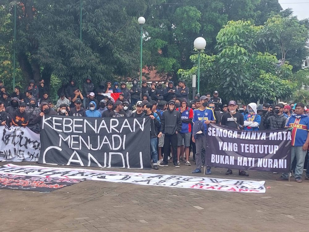 Aremania Kembali Demo, Singgung Rekonstruksi hingga Jam Tayang 