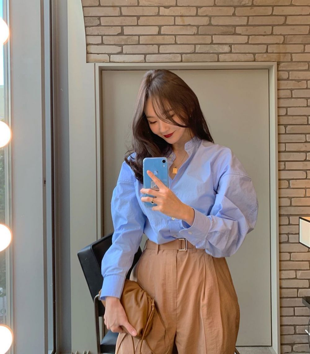9 Fashion Mix and Match Loose Shirt ala Kang Min-Kyung Davichi