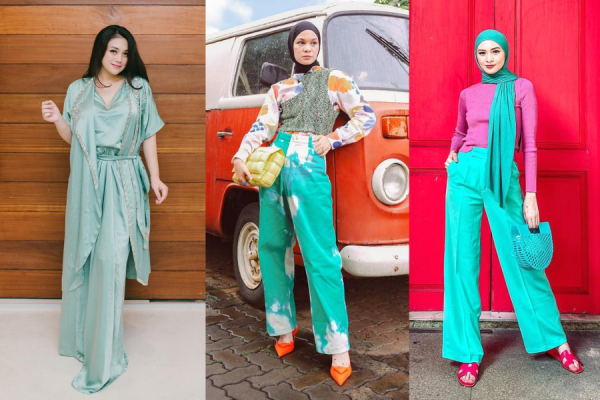 11 Outfit Bernuansa Aquamarine Ala Artis, Ceria Nan Fresh!