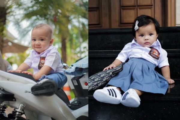 9 Foto Anak Balita Artis Pakai Baju SMA, Semuanya Bikin Gemas!