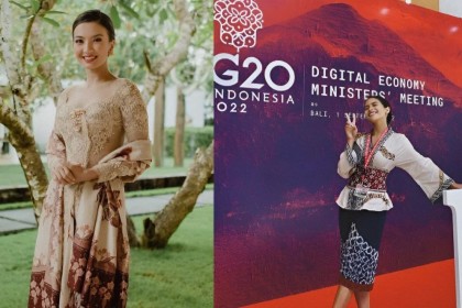 9 Pesona Artis Rayakan Hari Batik Nasional 2022, Anggun Setengah Mati
