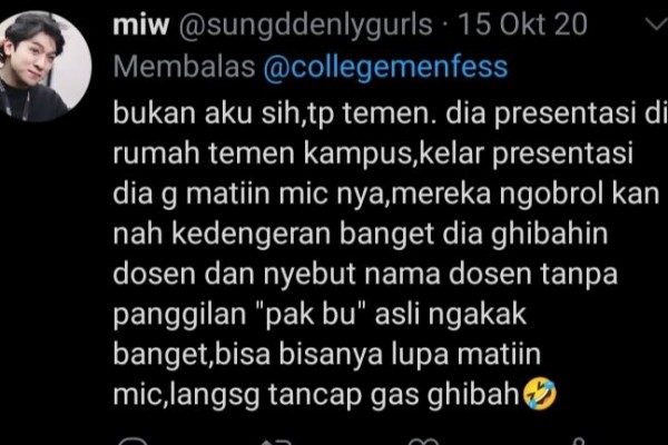10 Cerita Seru Warganet Lupa Matiin Mic saat Kuliah Online