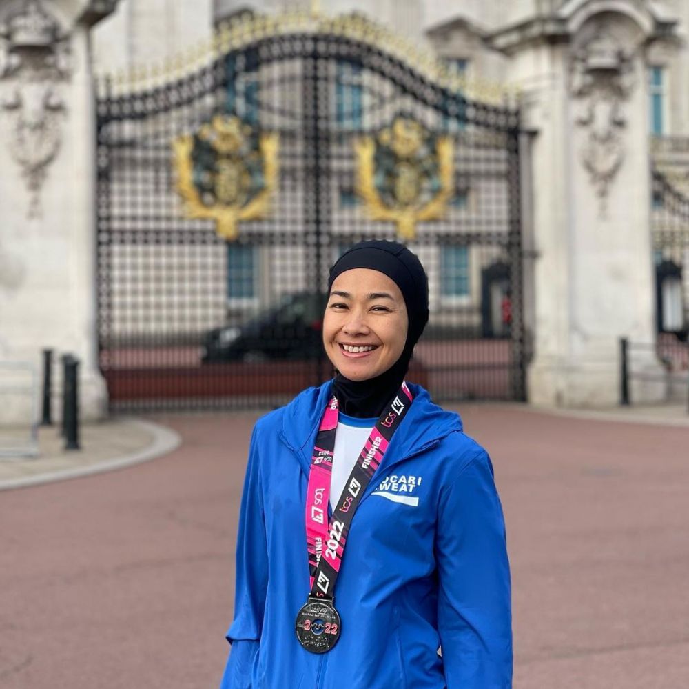 9 Potret Keseruan Alya Rohali Ikuti Kompetisi Maraton di Inggris