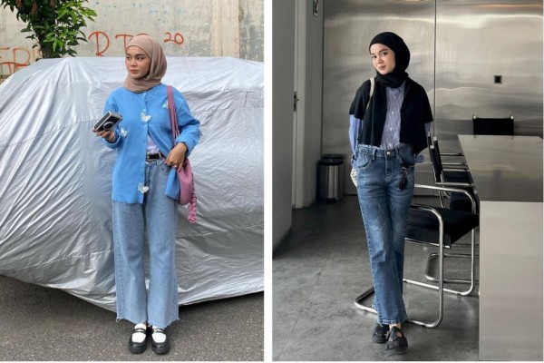 9 Ide Outfit Casual Hijab dengan Celana Jeans ala Yure Zalina