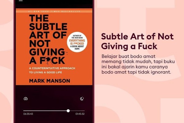 5 Rekomendasi Audiobook di Storytel, Ada Novel hingga Self-Help