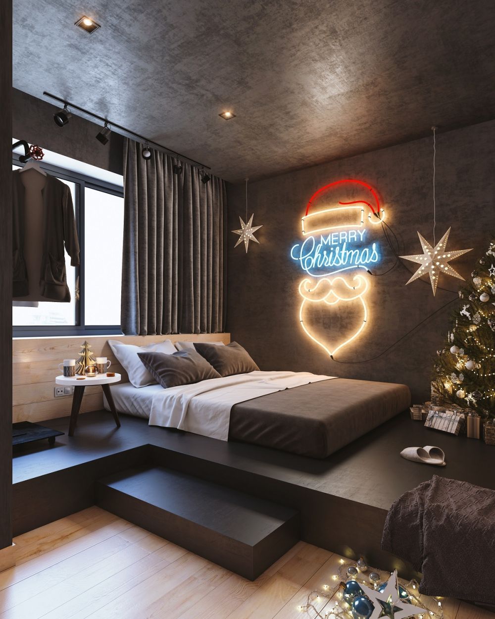 9 Ide Dekorasi Kamar Bertema Natal, Cantik Setiap Sudutnya