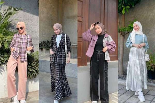 10 Ide Padu Padan Outfit Plaid ala Kirana Salsabila