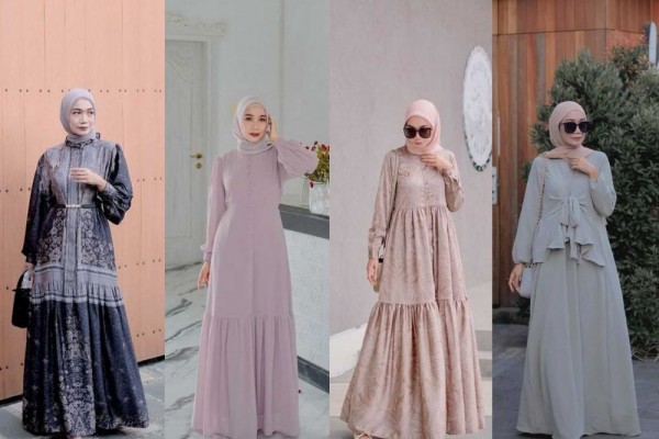 10 Inspirasi Outfit Hijab dengan Gamis ala Uwie Mariska, Stunning!