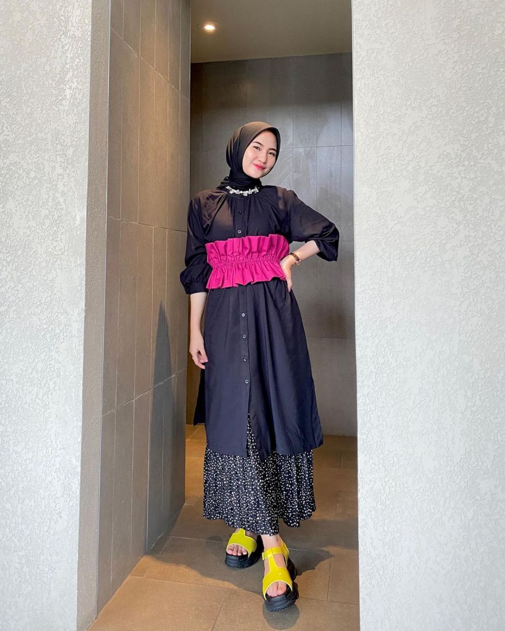 OOTD Hijab dengan Obi Belt