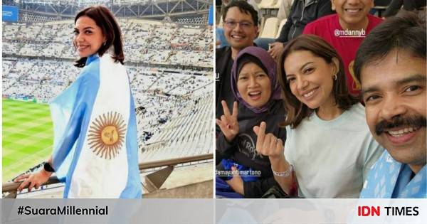 10 Potret Najwa Shihab Nonton Final Piala Dunia 2022